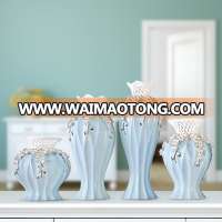 Chinese elegant flower vase blue porcelain vase for wholesale