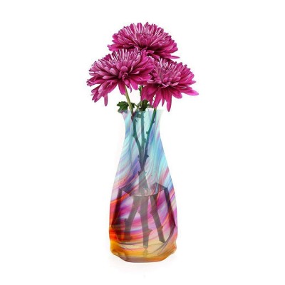 Wholesale fashion durable BPA free plastics expandable folding flower vase for home goods