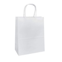 Wholesale Eco-Friendly Printing  Paper Gift Bag White Kraft Paper Bags With Custom Logo