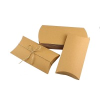 Custom high quality kraft pillow candy box paper for wedding party