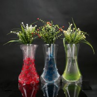 best quality cheapest price foldable home decor plastic pvc flower vase