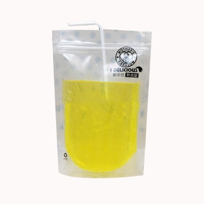 400 ml plastic transparent beverage zip bag for Fruit juice