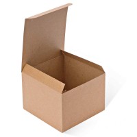 Wholesale Processing Cup Cake Box with Cover Brown Gift Box Craft Gift Box