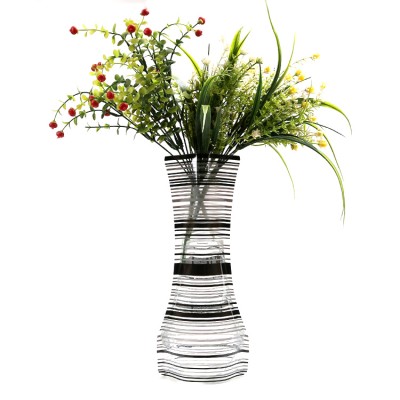 Wholesale clear centerpieces transparent disposable plastic flower vase for party favors