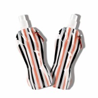 Wholesale Stripe Pattern Reusable Collapsible Sports Drink Water Bag