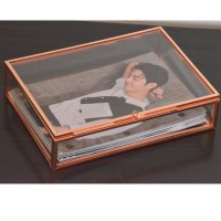 guangzhou cosmetics foil packaging jewelry glass gift box rose gold